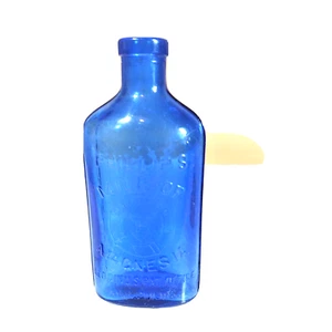 Vintage Phillips Milk of Magnesia Kobaltblau Glas Geprägte Flasche 7" - Bild 1 von 7