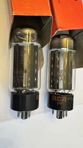 NOS Legendary Matched Pair 5U4GB 5AS4A Black Plates Copper Arm Halo Rectifiers - Picture 1 of 20