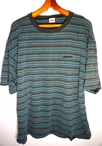 Vintage 80s Levis Strauss Striped T Shirt XL Mens Single Stitch Made in USA - Picture 1 of 6