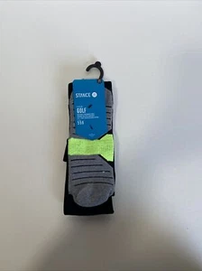 NUEVOS CON ETIQUETAS CALCETINES DE EQUIPO DE RENDIMIENTO TRANSPIRABLE STANCE PARA HOMBRE FUSION GOLF 558 NEGROS GRIS $18 - Imagen 1 de 3