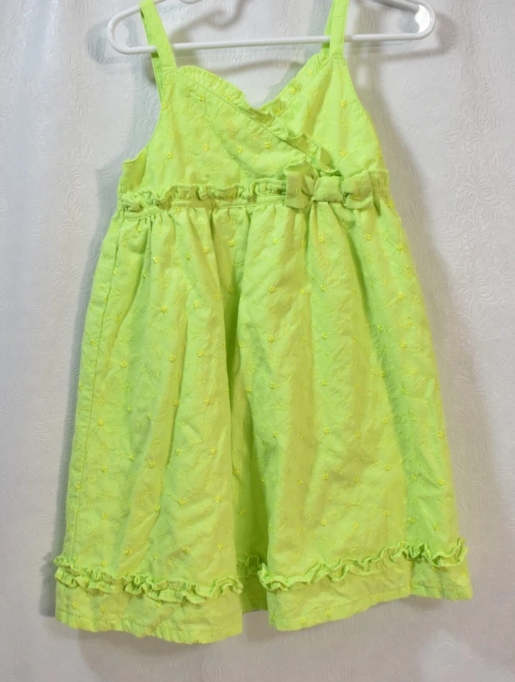 Penelope Mack Dress Eyelet Green Size 4T Girl's - Image 1 of 4