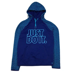 Nike Therma Fit Just Do It sportlicher Pullover Hoodie Sweatshirt blau/türkis Gr. M - Bild 1 von 7