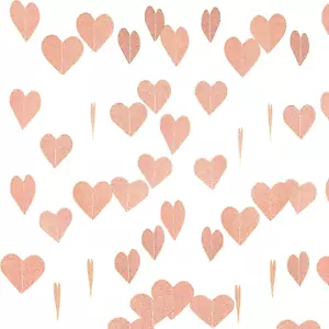 Rosegold Valentinstag Party Liebe Herz hängend Papier Herzgirlande - rosegold - Bild 1 von 4