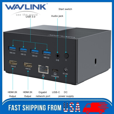 Wavlink 10-in-1 Universal Laptop Docking Stat...