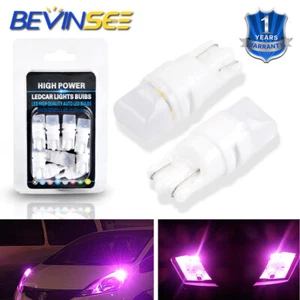 10x T10 LED Sidelight Bulbs Instrument Panel License Plate Lamp Indicator Purple - Picture 1 of 9