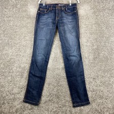 DKNY Jeans Straight Denim Jeans Women's Size 26 Blue Low Rise 5-Pocket Whisker