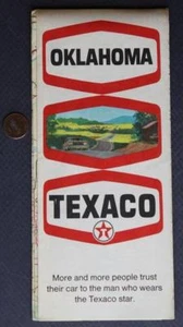 1970 Texaco Gas & Oil service station State of Oklahoma road map VINTAGE COOL--- - Picture 1 of 1