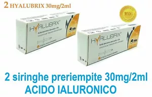 HYALUBRIX 2 SIRINGHE PRERIEMPITE 30MG/2ML FIDIA CONSEGNA ESPRESSA!!! - Imagen 1 de 1
