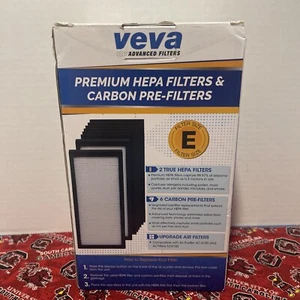 VEVA Premium HEPA Filter 2 Pack SIZE E Including 6 Carbon Pre Filters - Picture 1 of 5