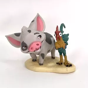 Disney Store Moana - Pua & Hei Hei - Chicken Pig 2.5” Figure Toy Cake Topper - Picture 1 of 4