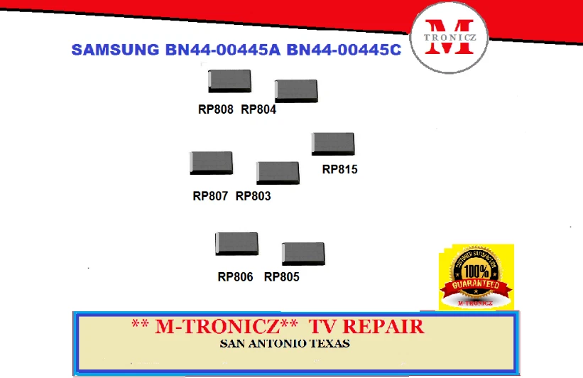 SAMSUNG  BN44-00445A /  C  POWER SUPPLY  SMD RESISTORS PARTS   KIT - Image 1 of 1