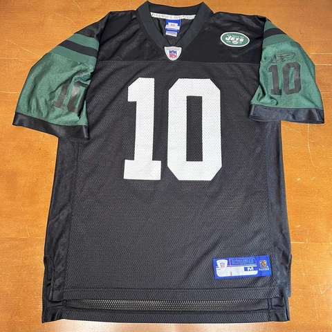 New York Jets Jersey Mens Medium Black Pennington #10 Reebok NFL Football Cover