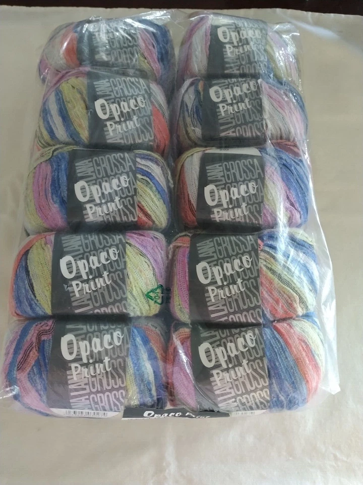 Lana Grossa #202 "Opaco Print"  Microfiber Yarn - Italy - Ten Balls - Image 1 of 1