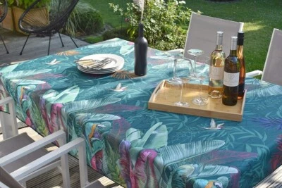 Tablecloth Provence 150x200 CM Green Fern from France Easy-Care Non-Iron - Image 1 of 4