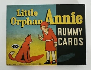 Orphan Annie Rummy Cards Box 35 Cards With Directions Whitman 1935 Vintage - Picture 1 of 8