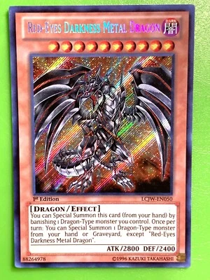 yugioh Red-Eyes Darkness Metal Dragon LCJW-EN050 Secret Rare 1st Ed near mint - Image 1 of 3