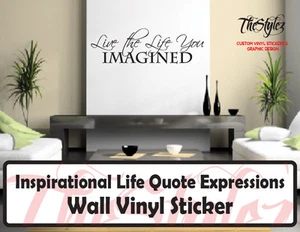 Pegatina de vinilo de pared Inspirational Life Quote Expressions - Imagen 1 de 4