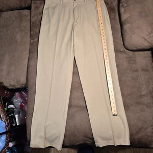 NWT HAGGAR FLAT FRONT CHINO COOL 18 PRO 4 WAY STRETCH SHIRT GRIPPER 36x32 - Picture 1 of 19
