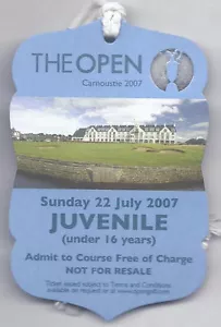 2007 British Open Ticket Sunday July 22nd 4th Tournament round Pádraig Harringto - Picture 1 of 2