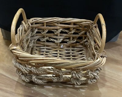 Woven Square Basket With Handles  - Image 1 of 4