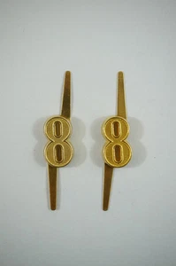WWII German Officer General Shoulder Boards cyphers Gold 18mm 8 2pcs - Picture 1 of 1