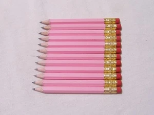 100 "Pastel Pink" Golf Pencils w/Erasers - Picture 1 of 1
