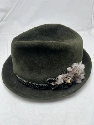 Collins Wien Fedora Hat Men's Vintage Austrian Green sz ? -1968 Grenoble Olympic - Image 1 of 4