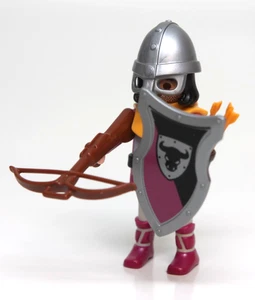Playmobil Figure Castle Barbarian Archer Knight w/ Shield Bow Arrows Helmet 4133 - Picture 1 of 2