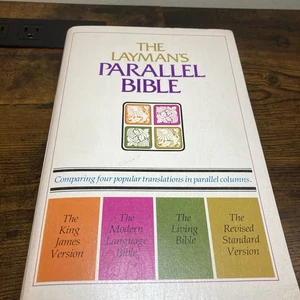 The Layman’s Parallel Bible Zondervan 1970s 4 Versions Columns Comparison PB - Picture 1 of 6