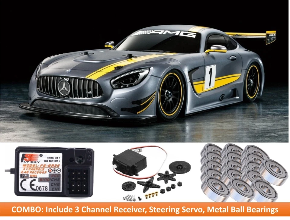 #AU Tamiya 1/10 R/C Mercedes-AMG GT3 (TT-02 Chassis) 58639 COMBO################ - Image 1 of 1