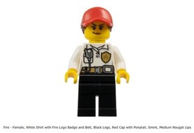 LEGO City (cty1599) Female Firefighter Minifigure [#77944] - Exclusive & Retired