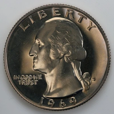 1969 S Gem Proof Washington Quarter CN-Clad - Image 1 of 3