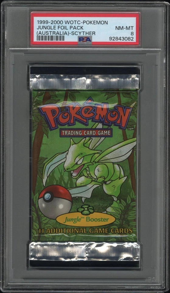 PSA 8 ⭐️ Pokemon Jungle (Scyther - австралийский красный логотип) запечатанный набор бустеров WotC - Изображение 1 из 1