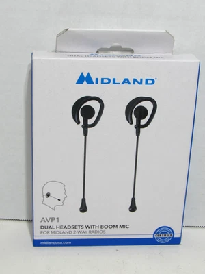 Midland Ear-shaped Earhook Headset with Rod Mic for 2 Way Radio AVP-1 (2 Pack) - Image 1 of 4