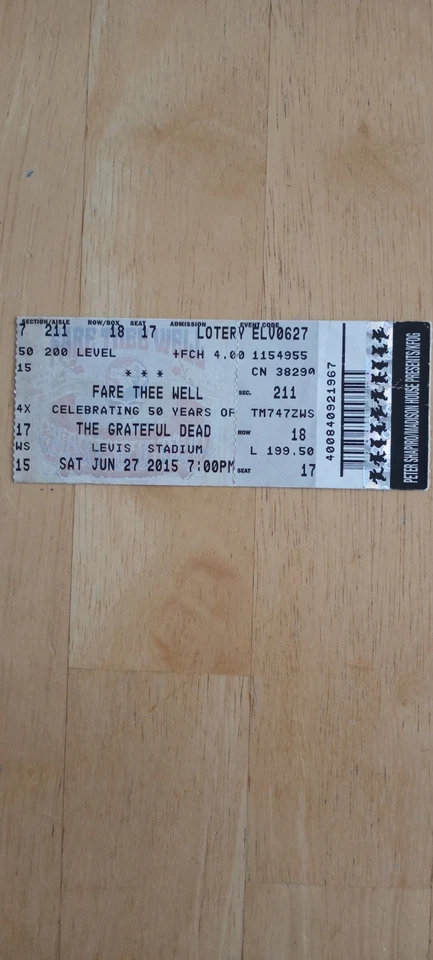The Grateful Dead Fare Thee Well 50th Anniversary  June 27 2015 Levi's Stadium - Image 1 of 2