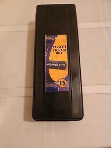 Alpha Fellowes Cassette Tape Storage Case Box Holds 15 Tapes Model 83200  - Picture 1 of 4