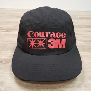 Cappello berretto Courage 3M 5 pannelli cinturino schiena nero rosso grafica uomo corsa escursione nylon - Foto 1 di 6