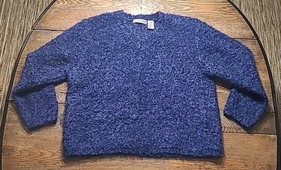 Suéter Mohair Difuso Tejido Grueso De Colección Islas del Norte XL Púrpura Acogedor Capricho Foto 1 de 4