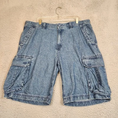 Sun River Clothing Co. Men's Denim Cargo Shorts Size 40 Blue Flat Front - Image 1 of 4