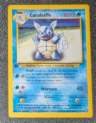 Pokemon RARE 1st Edition Base Set (French) - Carabaffe (Wartortle) - 42/102 - Image 1 of 2