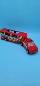 Vintage 1989 NYLINT Stables Truck and Trailer Pressed Tin and Plastic Korea - Picture 1 of 14