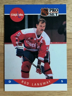 1990-91 Pro Set #314 Rod Langway - Image 1 of 2