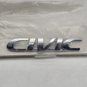 NEW GENUINE HONDA 96-00 CIVIC REAR CIVIC EMBLEM BADGE CHROME 75765-S04-000 OEM - Foto 1 di 4