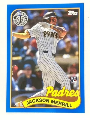 2024 Topps Update 1989 Topps Baseball Blue Jackson Merrill #89US-35 Rookie RC - Image 1 of 2