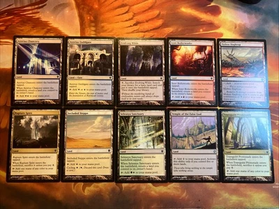 MTG 10 x Land Card Lot (2 x Uncommon, 8 x Common) Commander 2013 Near-Mint!! - Image 1 of 4