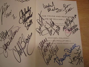 Jeanne Cooper Autografato + 16 Cast Young E Restless Life Of William J Bell Foto - Picture 1 of 10