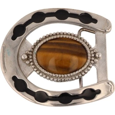 Винтажная пряжка ремня ковбойская с драгоценными камнями вестерн хиппи юго-запад новая из старых запасов - Изображение 1 из 4