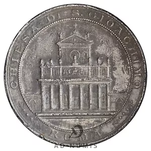 médaille 1893 Jubilée Episcopal Chiesa Di S. Gioachimo Roma TRES RARE Etain - Imagen 1 de 2