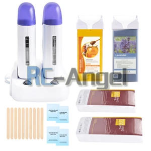 Newest Hair Removal Roll On Depilatory Heater Wax Waxing Warmer Paper Tools Kit - Picture 1 of 6