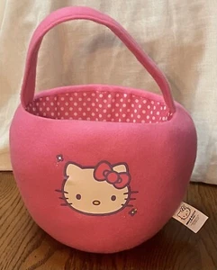 Sanrio Hello Kitty Peluche Golosinas Canasta Cubo Halloween Pascua 2024 Rosa - Imagen 1 de 6